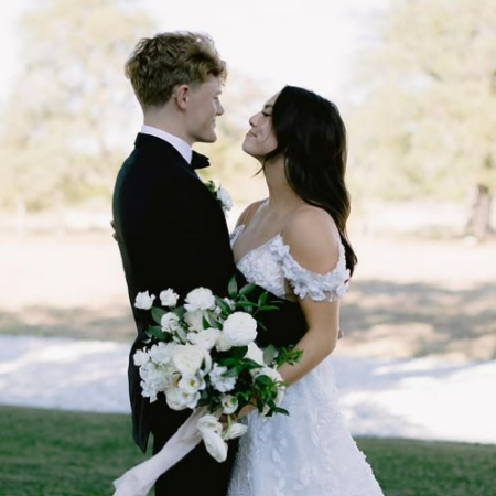 Haley Pham and Ryan Trahan on their wedding day.
